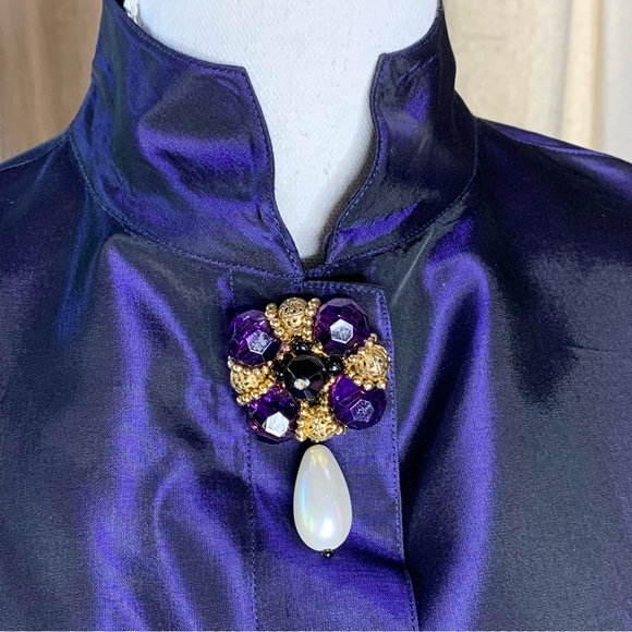 80s Taffeta Evening Jacket - Picture 2 of 9